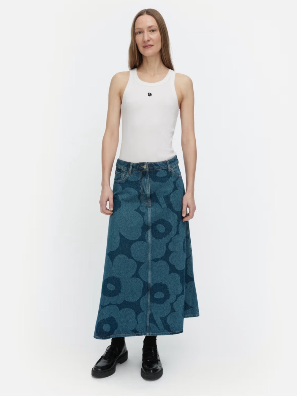 Free people denim skirt